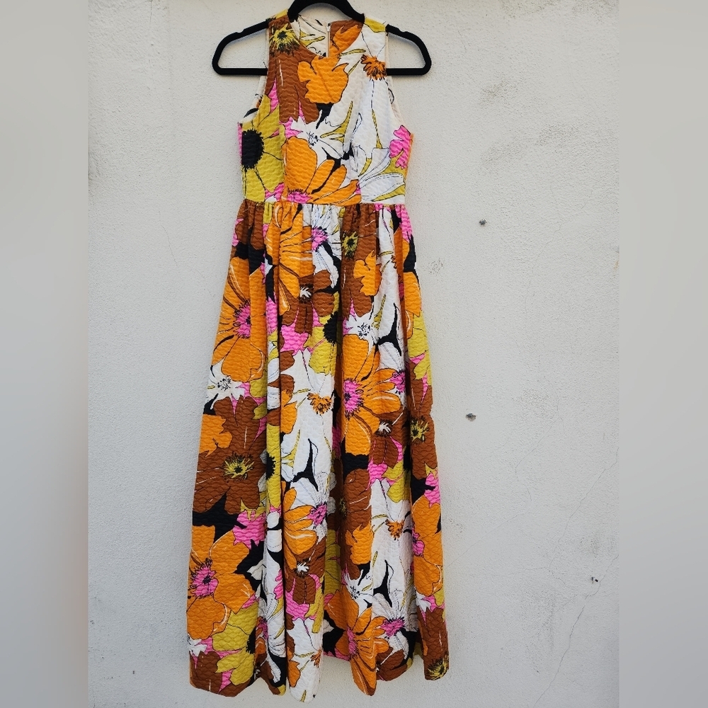 Vintage 70s Handmade Floral Maxi Dress - Picture 2 of 10
